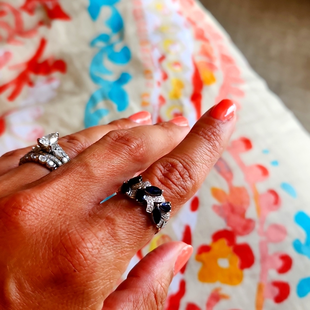 Effy Sapphire and Diamond Ring